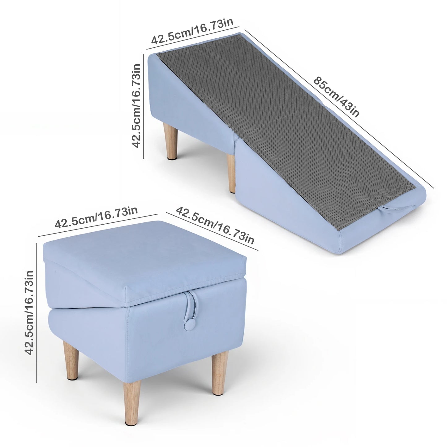 Two In One Folding Pet Ramp And Stairs For Dogs