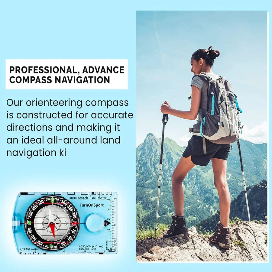 Waterproof Camping Compass for Outdoor Navigation Hiking and Map Reading