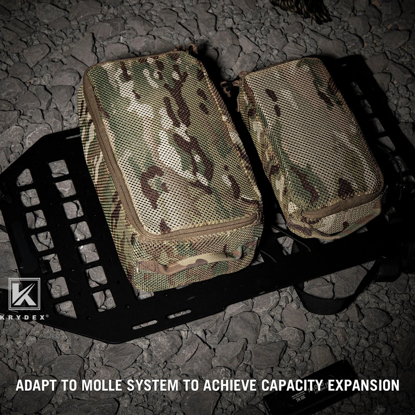 KRYDEX Tactical Modular Pouch Set For Travel And Outdoor Gear
