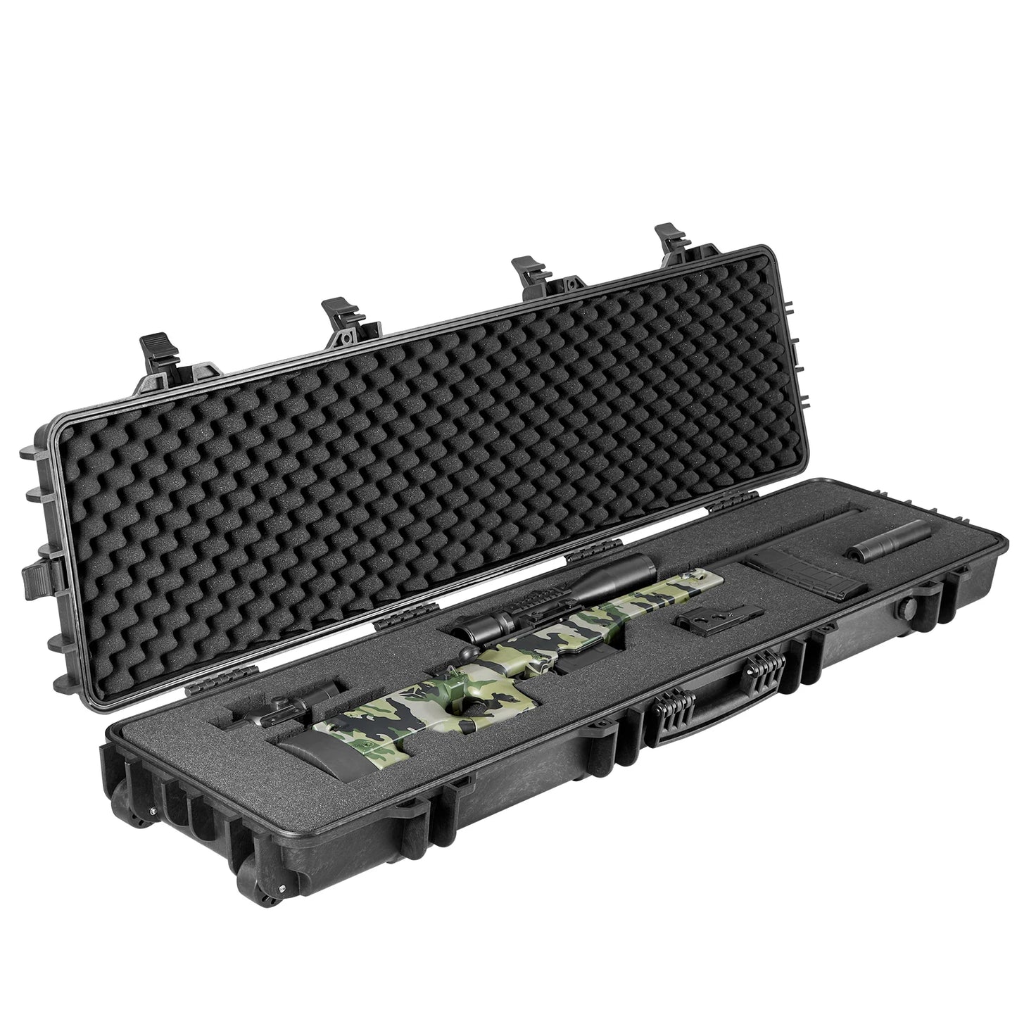 Hard Rifle Case Portable Long Gun Storage, Shockproof and Waterproof