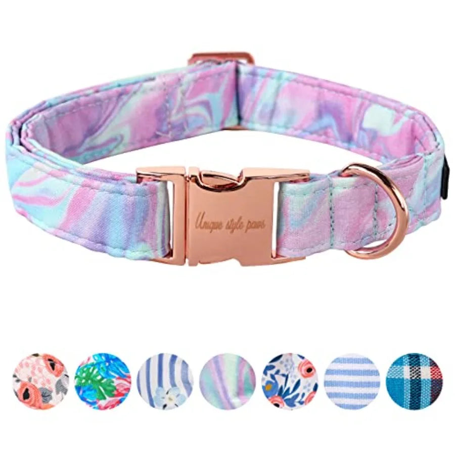 Dog Collar With Coconut Tree Pendant And Plastic Buckle For Small To Large Dogs