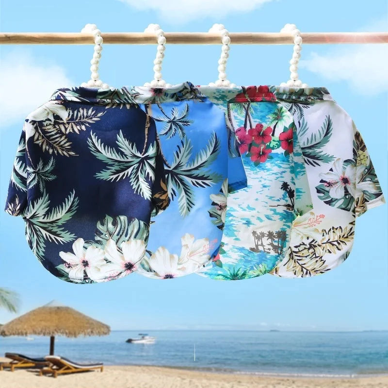 Hawaiian Style Pet Shirt For Dogs And Cats Beach Ready
