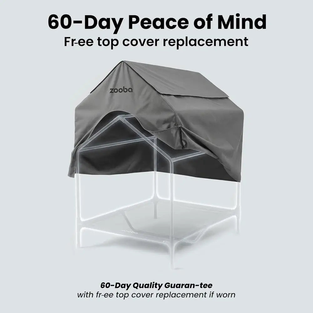 Elevated Dog House Bed for Indoor Outdoor Weatherproof Use