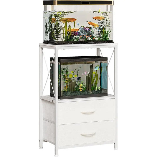 Reptile Tank Stand With Two-Tier Shelves