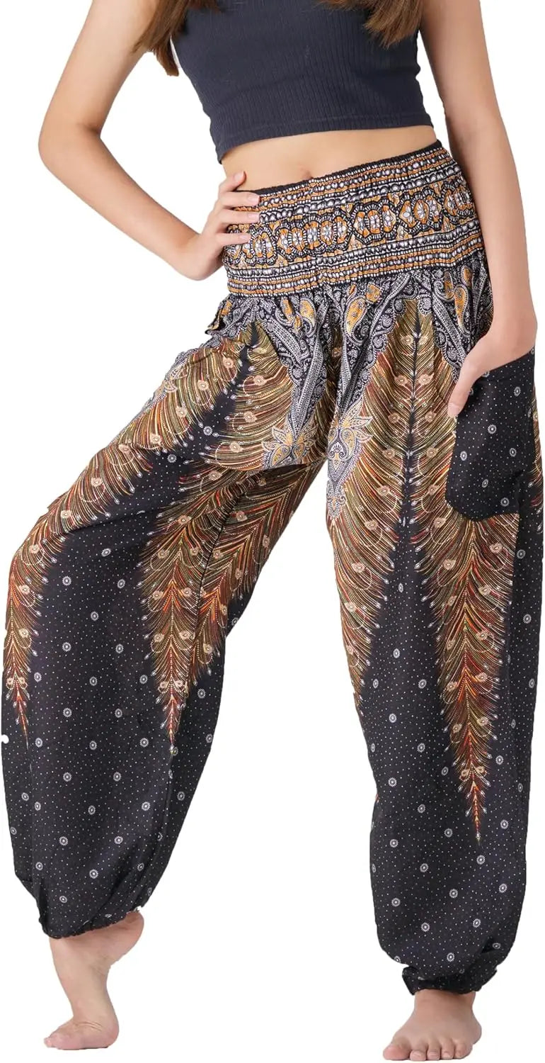 Harem Pants For Women Yoga Boho With Pockets Comfortable