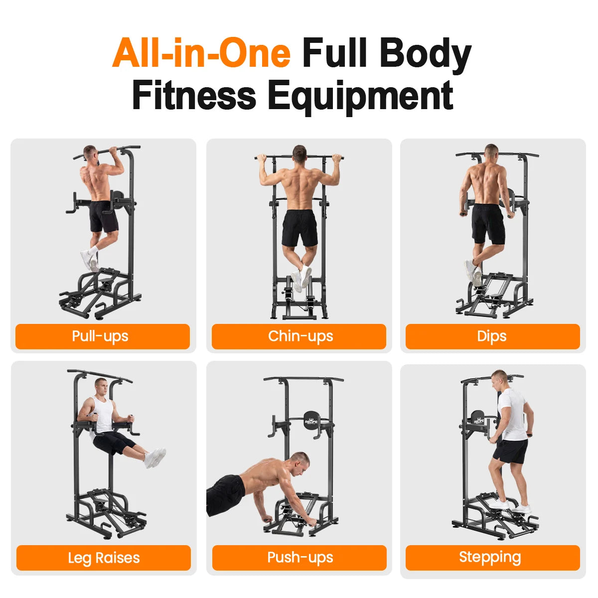 Multifunctional Power Tower Pull Up Dip Station Home Gym 450LBS