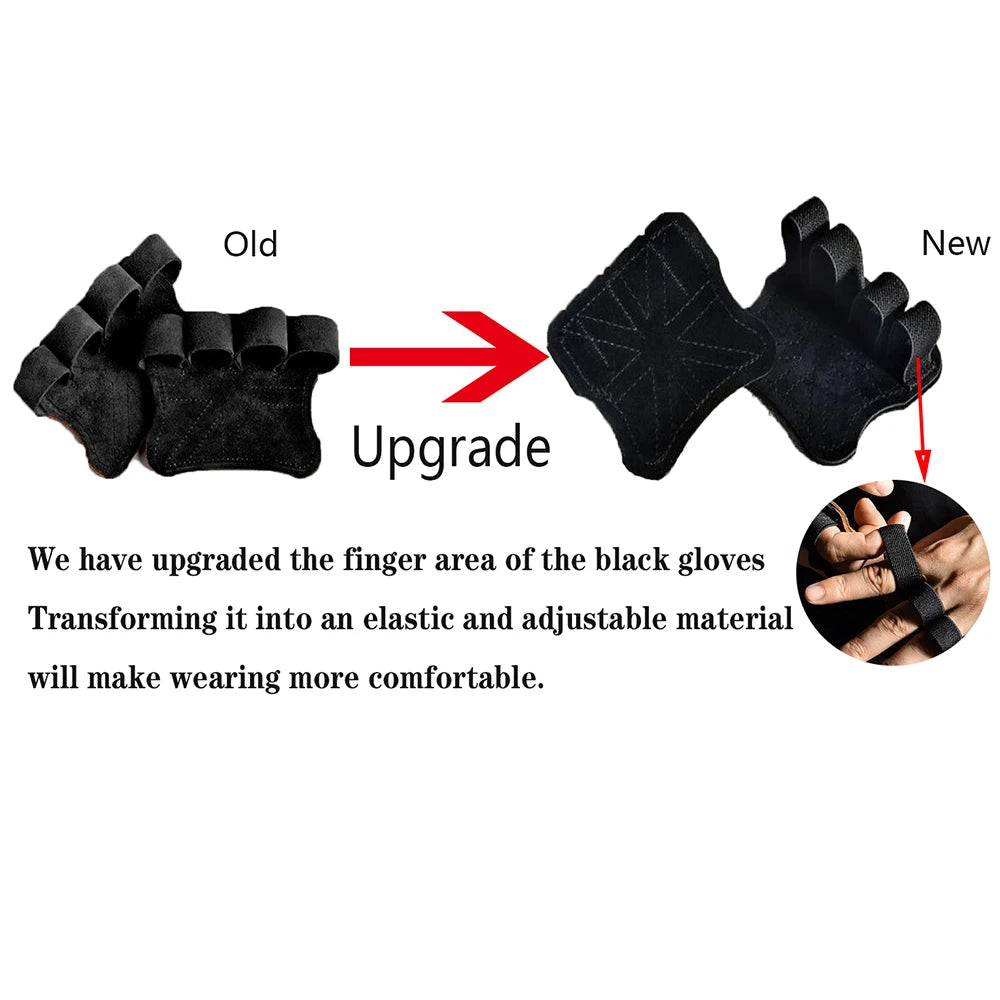 Leather Weightlifting Gloves With Palm Protection For Gym Workouts