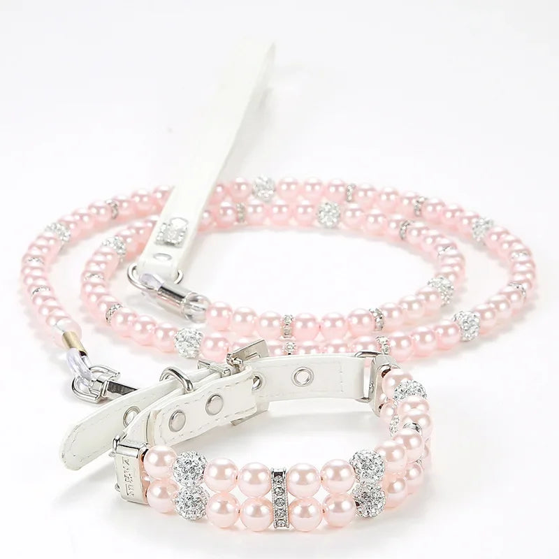XLeiPet Luxury Pearl Sphynx Cat Adjustable Necklace Collar For Cats