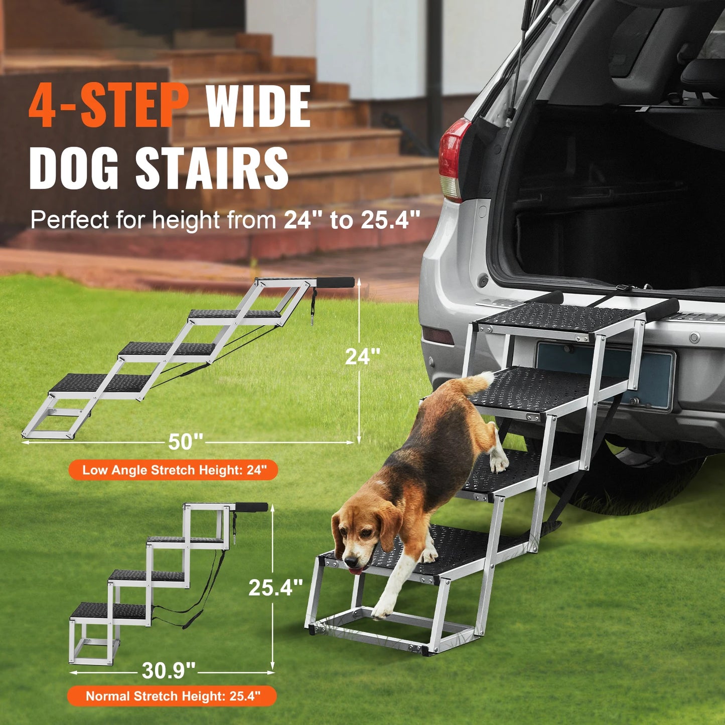 SucceBuy Folding Portable Dog Car Steps For SUV Use