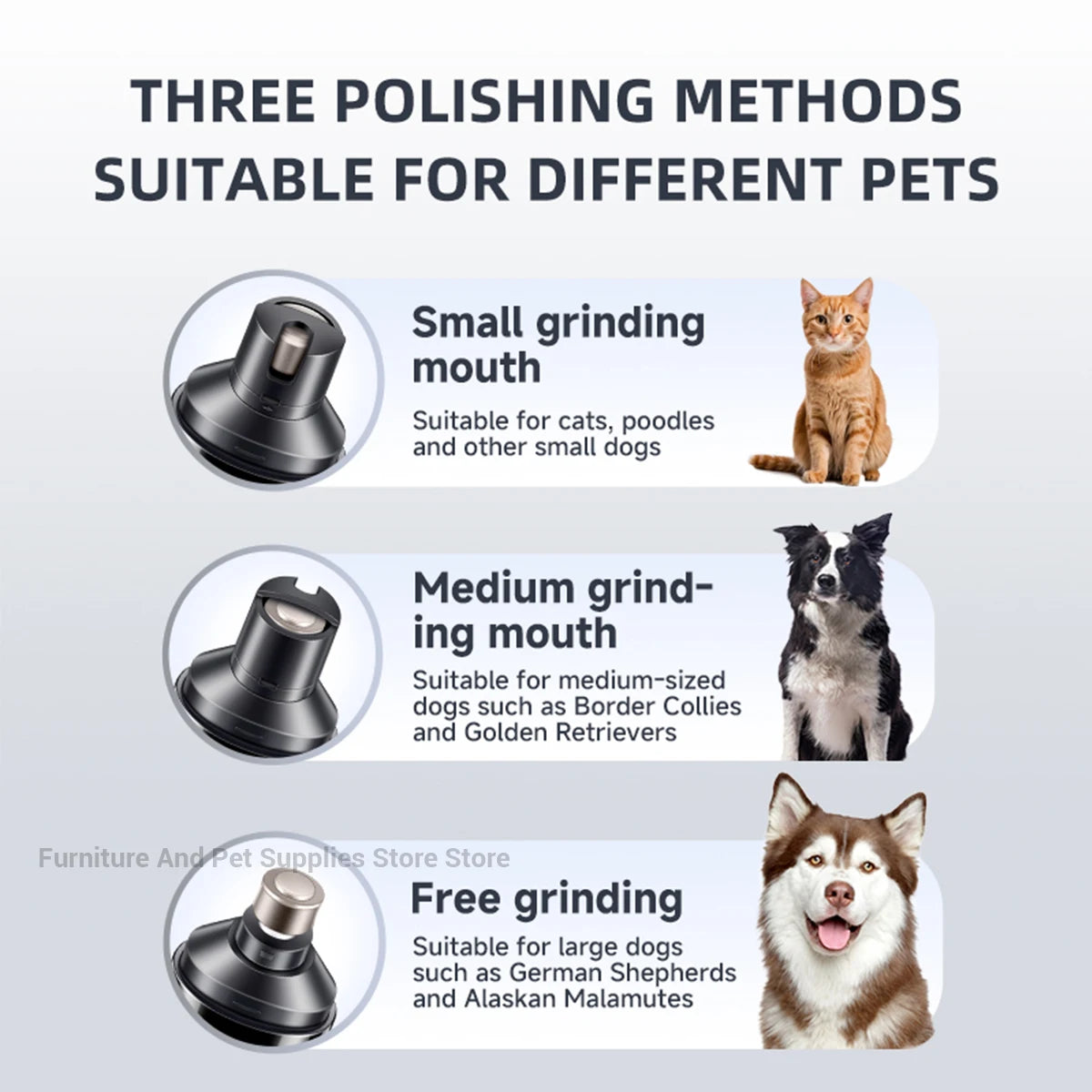 Electric Dog Nail Grinder USB Rechargeable Pet Nail Trimmer Polisher