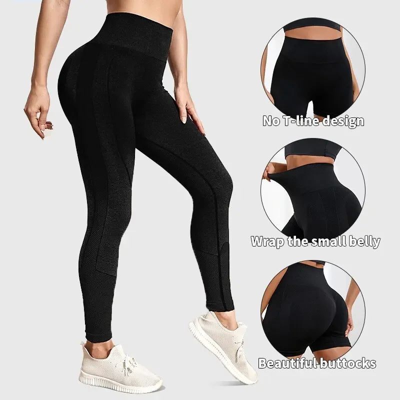 Yoga Sport Seamless Push Up Leggings For Women Gym