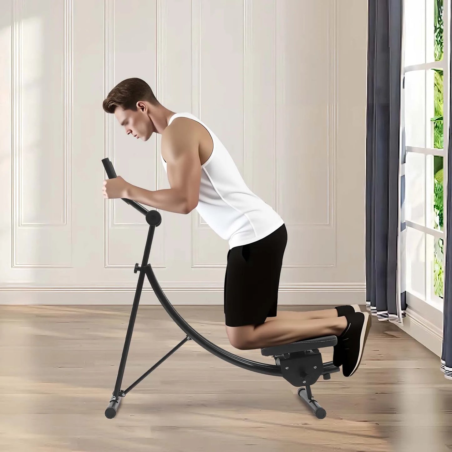 Dual Track Abdominal Crunch Machine For Home Gym Workout