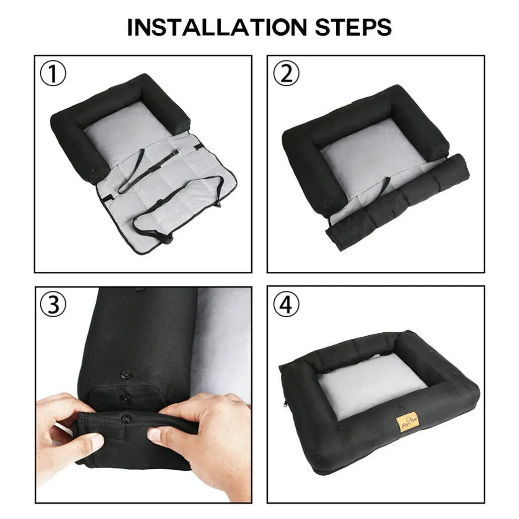 BINGOPAW Car Seat Bed For Dogs Waterproof Pet Cushion Mat