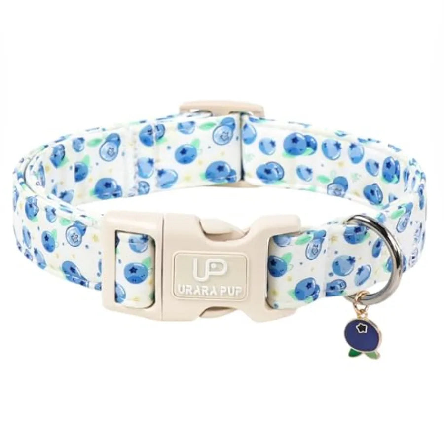 Fruit Pattern Cotton Dog Collar Adjustable Lightweight Durable