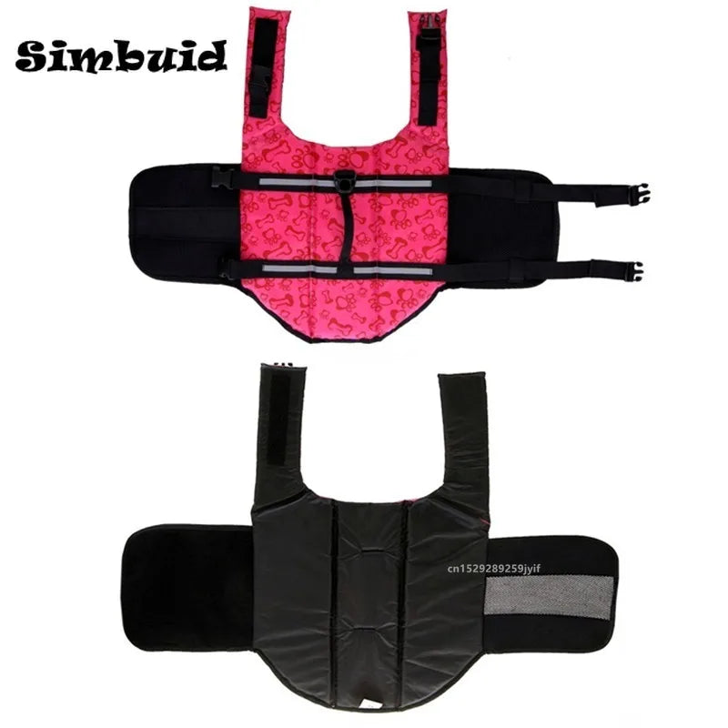 Dog Reflective Life Jacket Adjustable Safety Vest For Outdoors