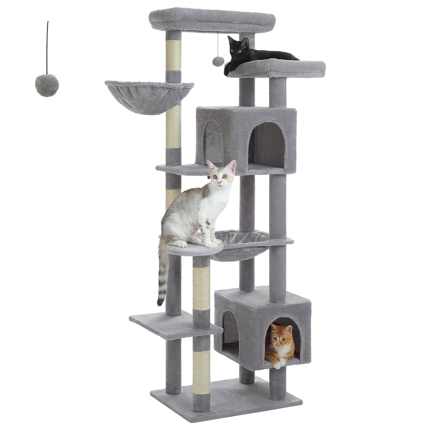 PAWZ Road Five Tier Indoor Cat Tree With Hammock And Scratching Posts