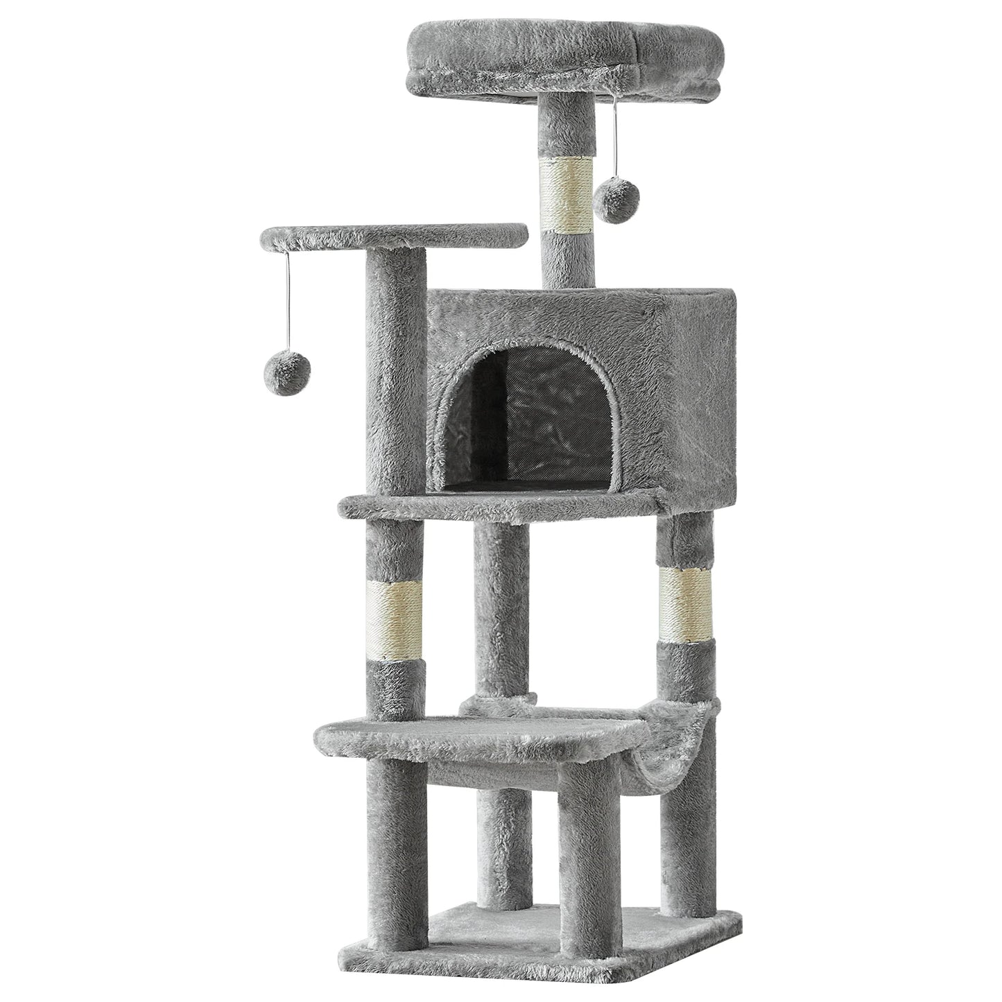 JHK Cat Tree Tower For Cats With Sisal Scratching Posts