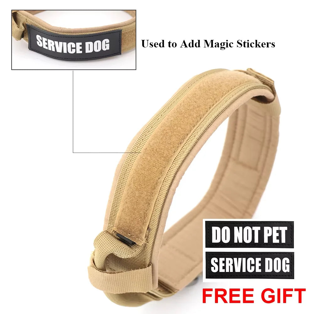Adjustable Tactical Dog Training Collar And Leash Set With Handle
