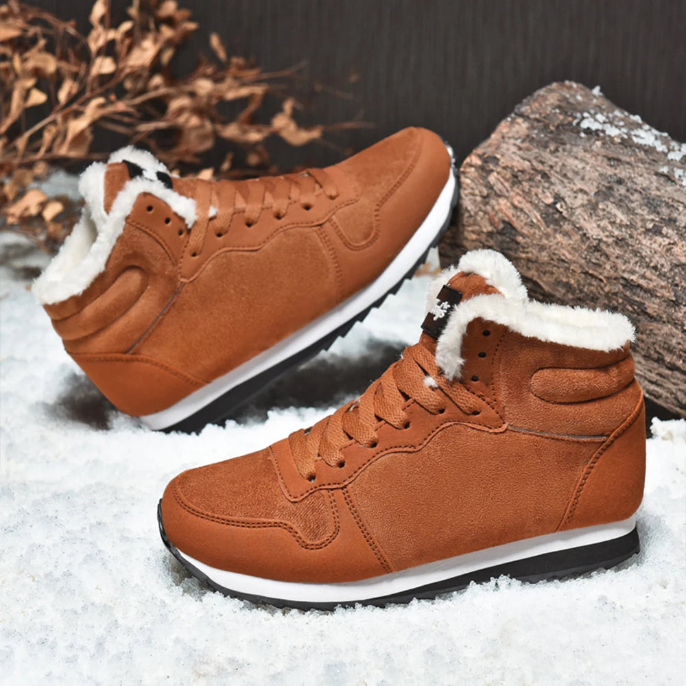 TNRT Winter Snow Boots for Men and Women Plush Waterproof