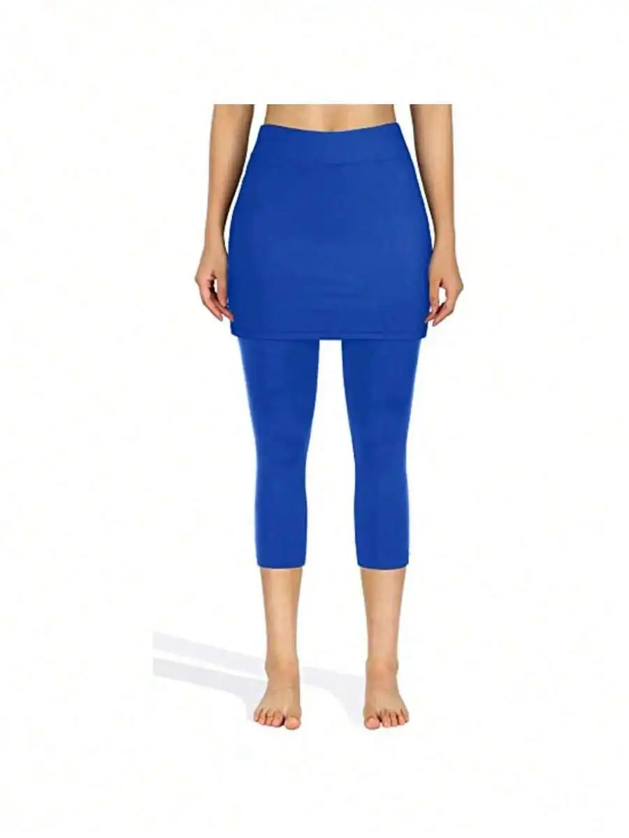 Women High Waist Yoga Leggings Capri Pants With Pockets