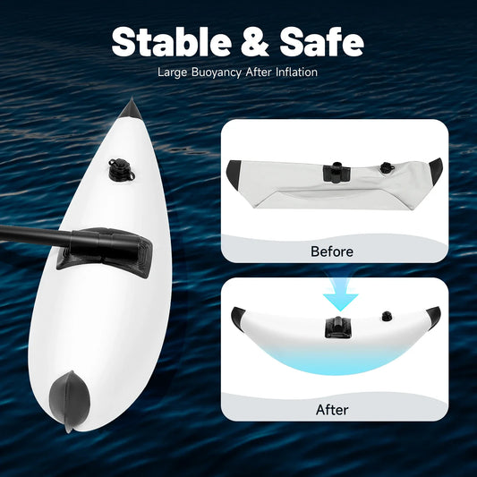 Kayak Outrigger Stabilizers 2-Pack PVC For Kayaks And Canoes