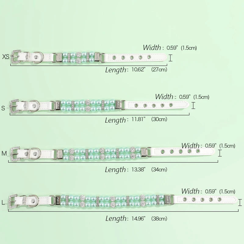 XLeiPet Luxury Pearl Sphynx Cat Adjustable Necklace Collar For Cats