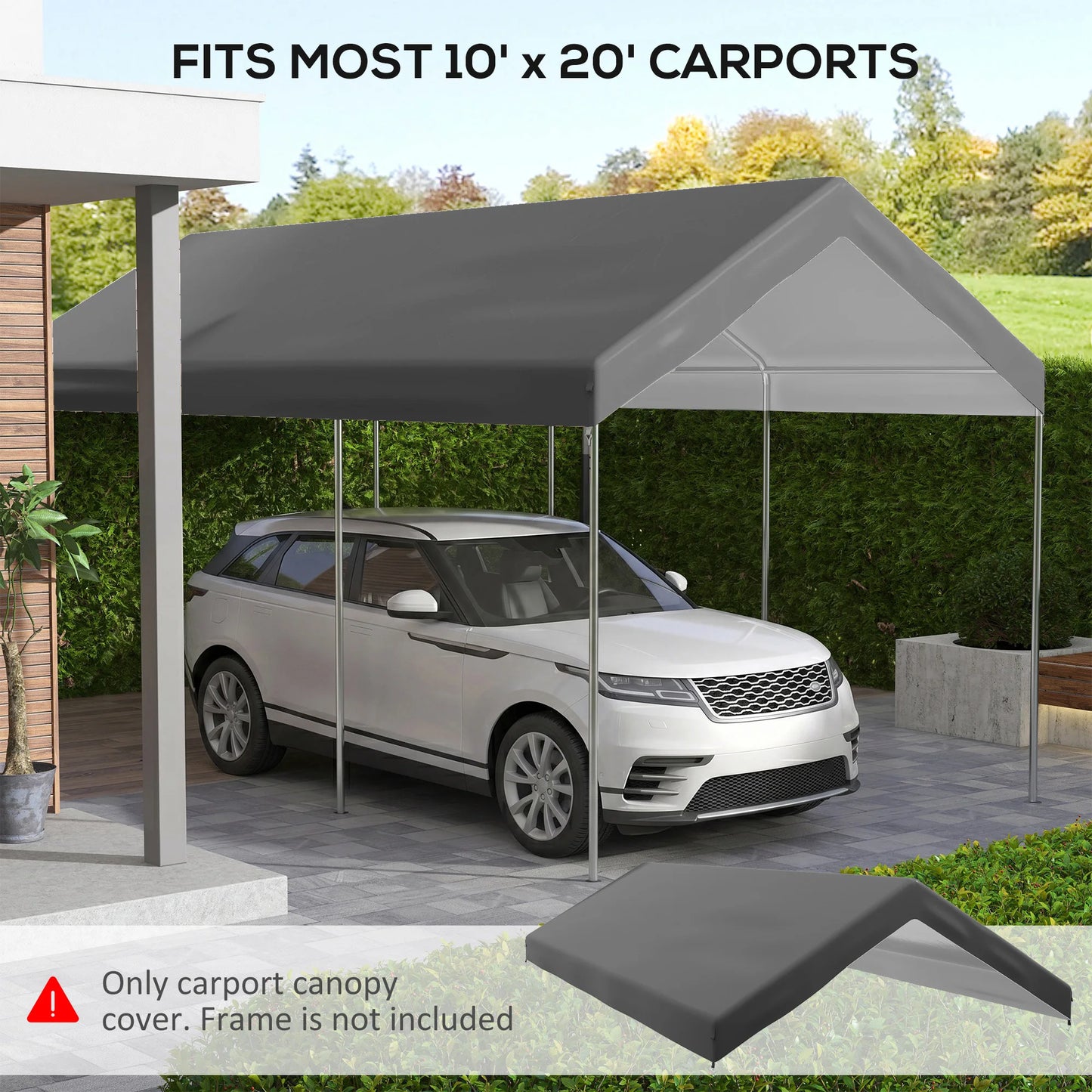 Carport Canopy Replacement Cover With Bungee Cords