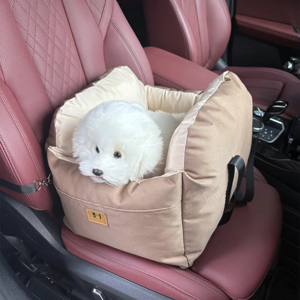 Dog Car Seat With Safety Belt Universal Pet Nest Cushion