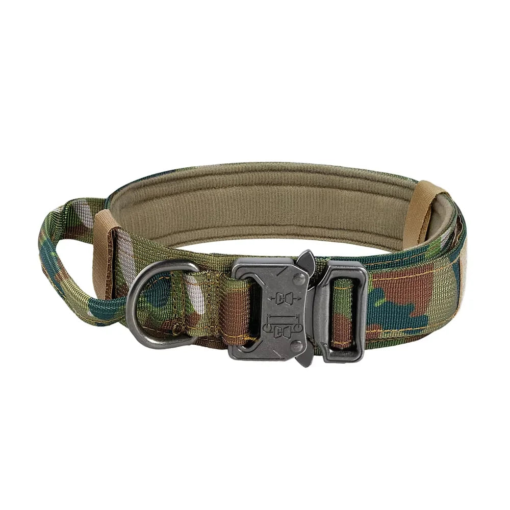 Adjustable Tactical Dog Training Collar And Leash Set With Handle