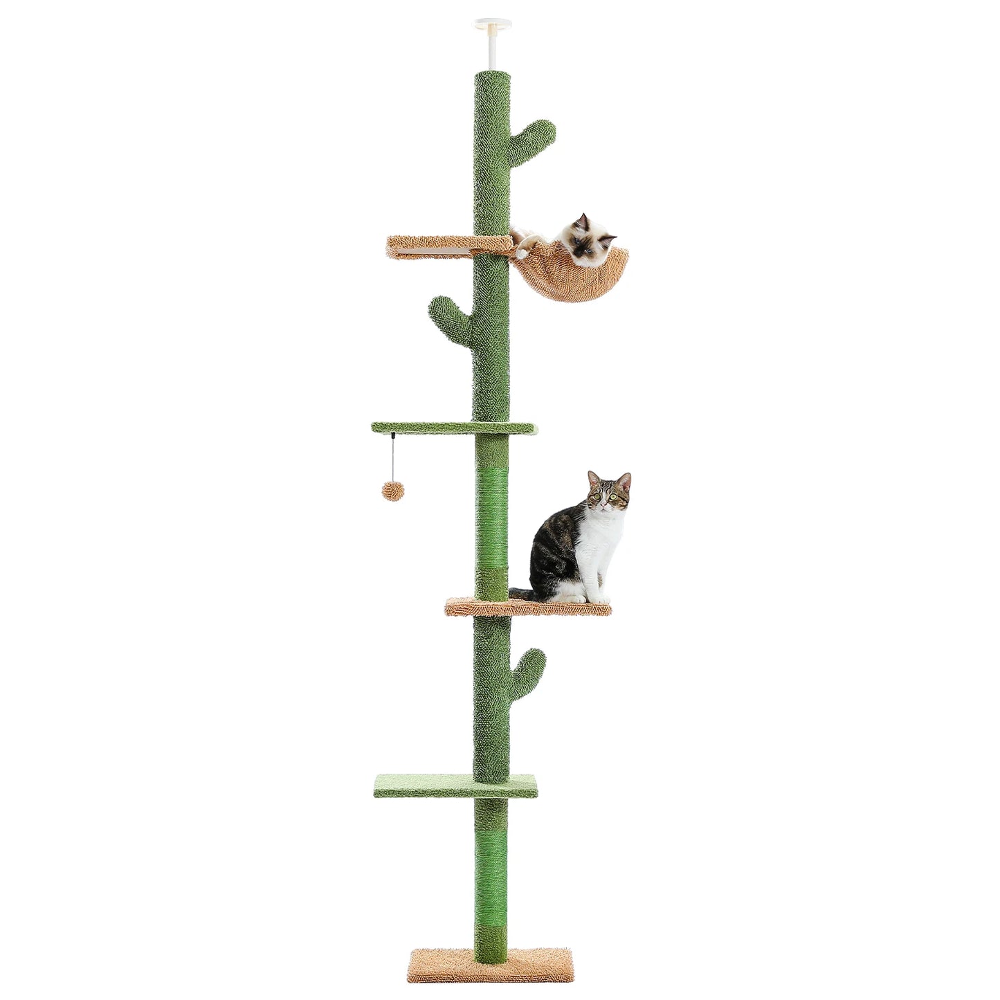 PAWZ Road 5-Tier Floor-To-Ceiling Cat Tree With Scratching Post
