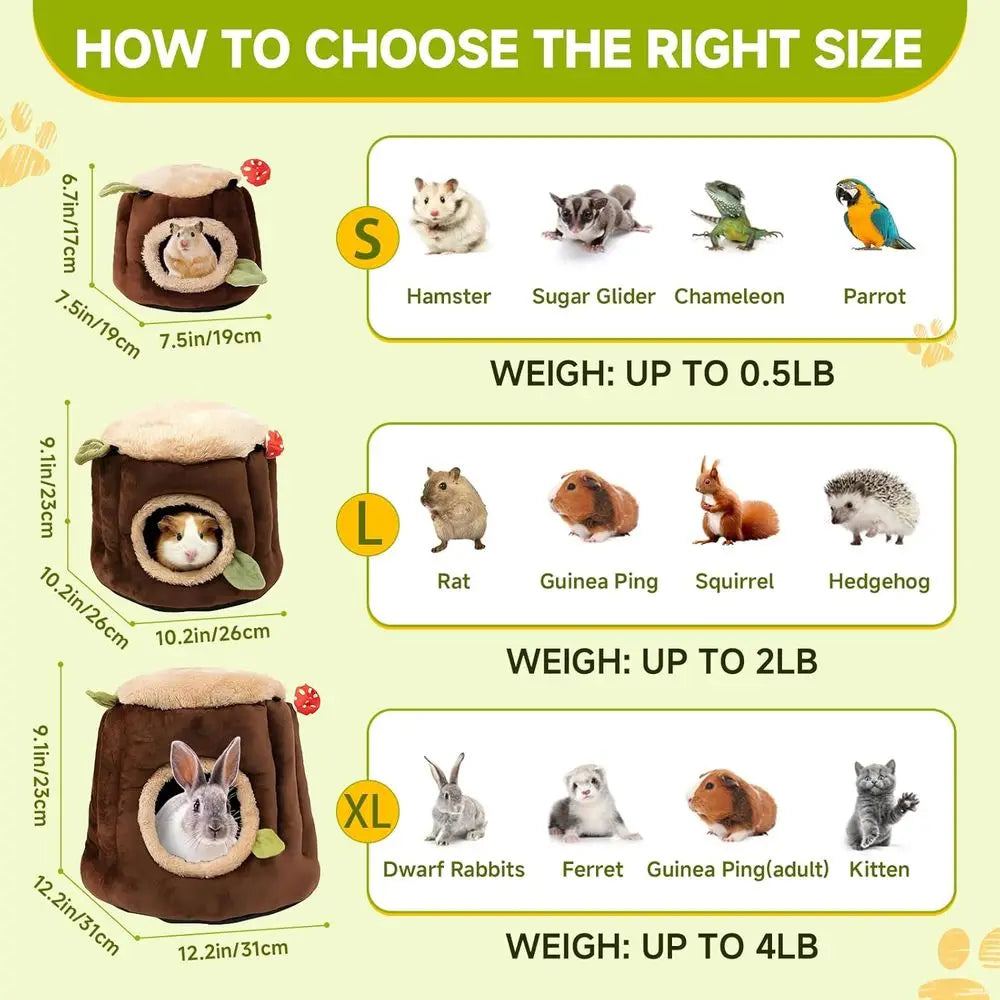 Small Animal Bedding Hideout for Guinea Pigs and Hamsters
