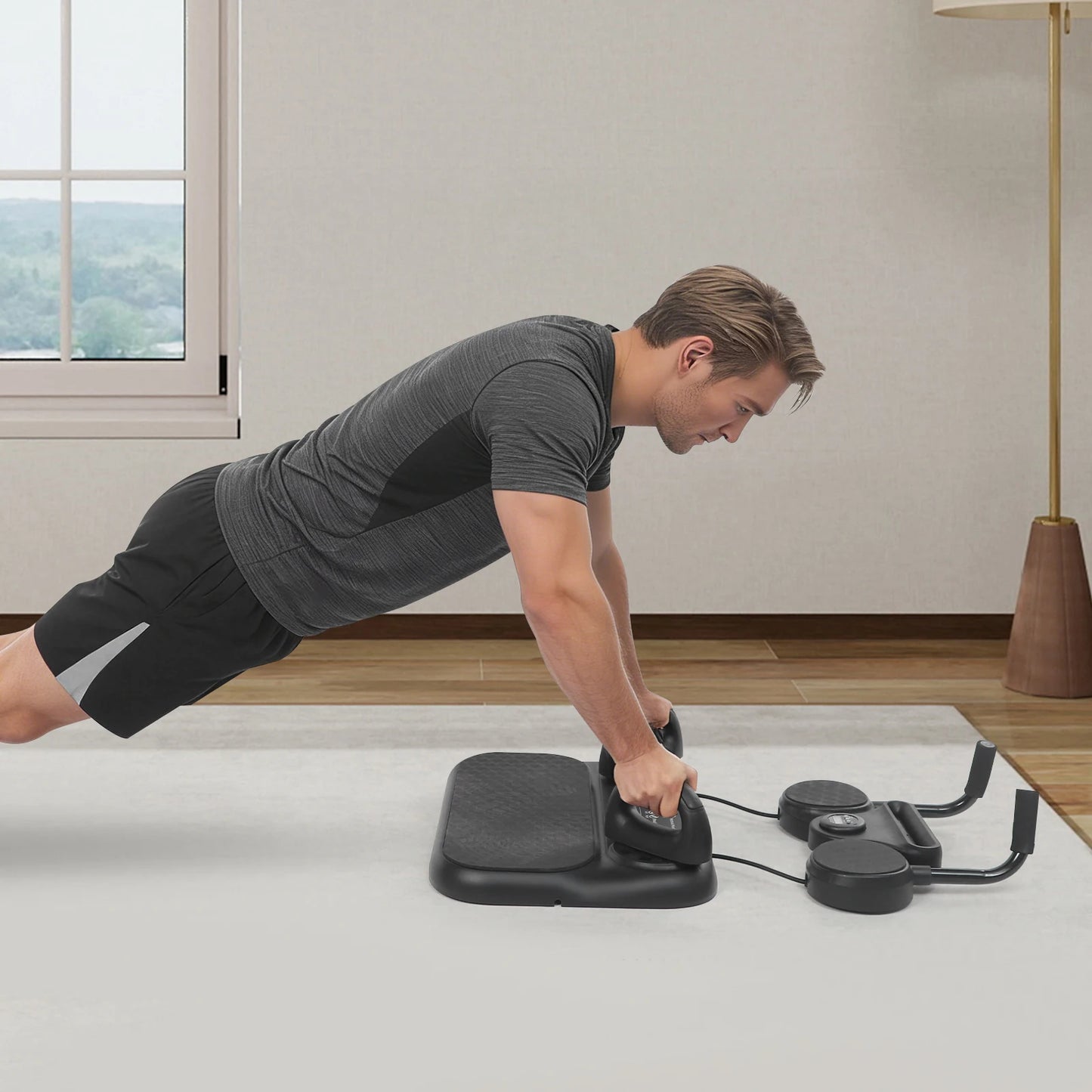 Pilates Board With Timer Multifunctional Abdominal Board For Home Gym