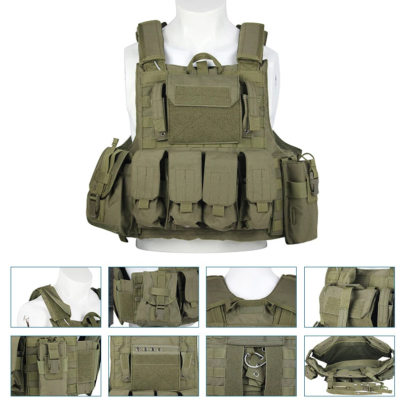 Tactical Vest Plate Carrier With Molle For Outdoor Armor