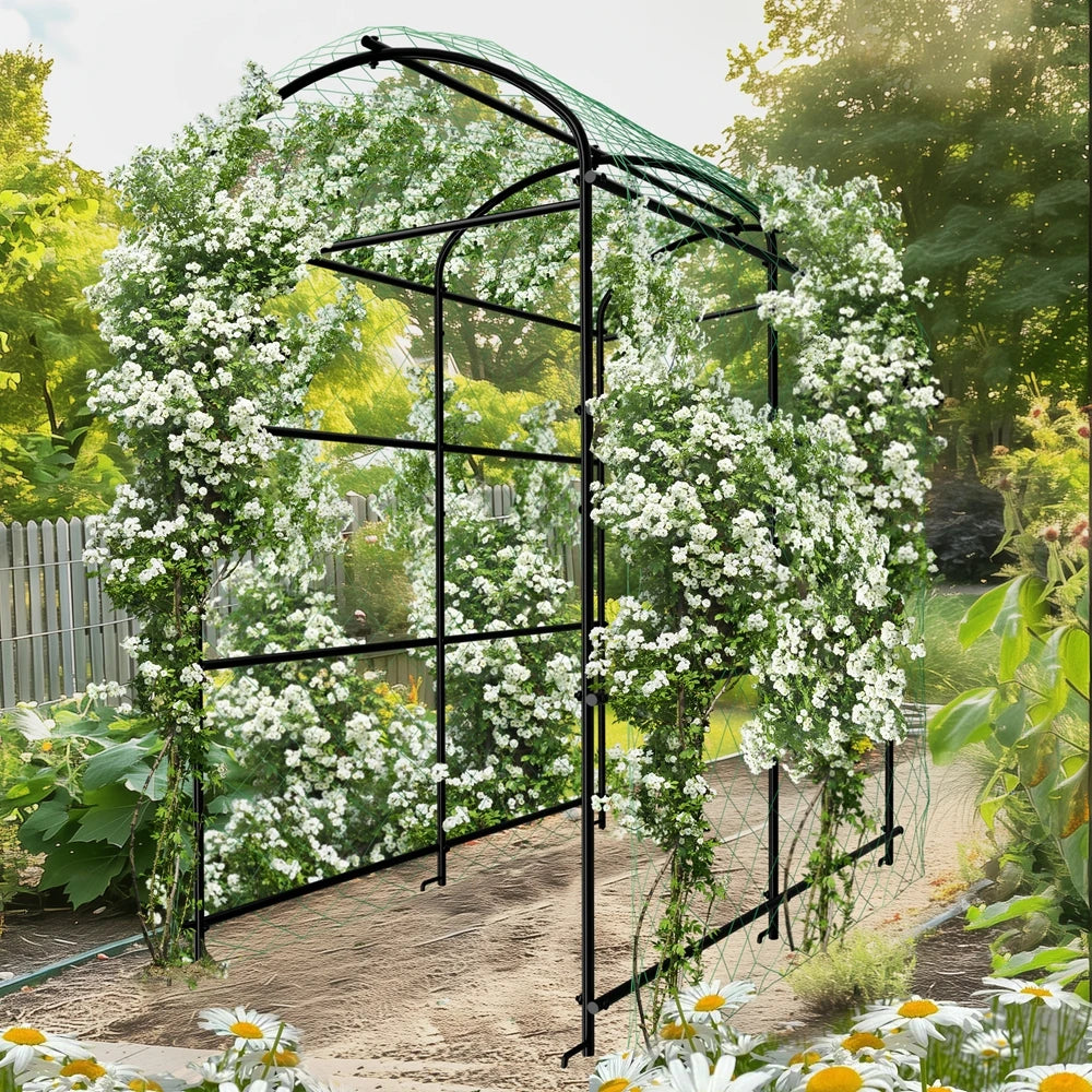 Wisfor U Shaped Metal Garden Plant Trellis For Climbing Vegetables