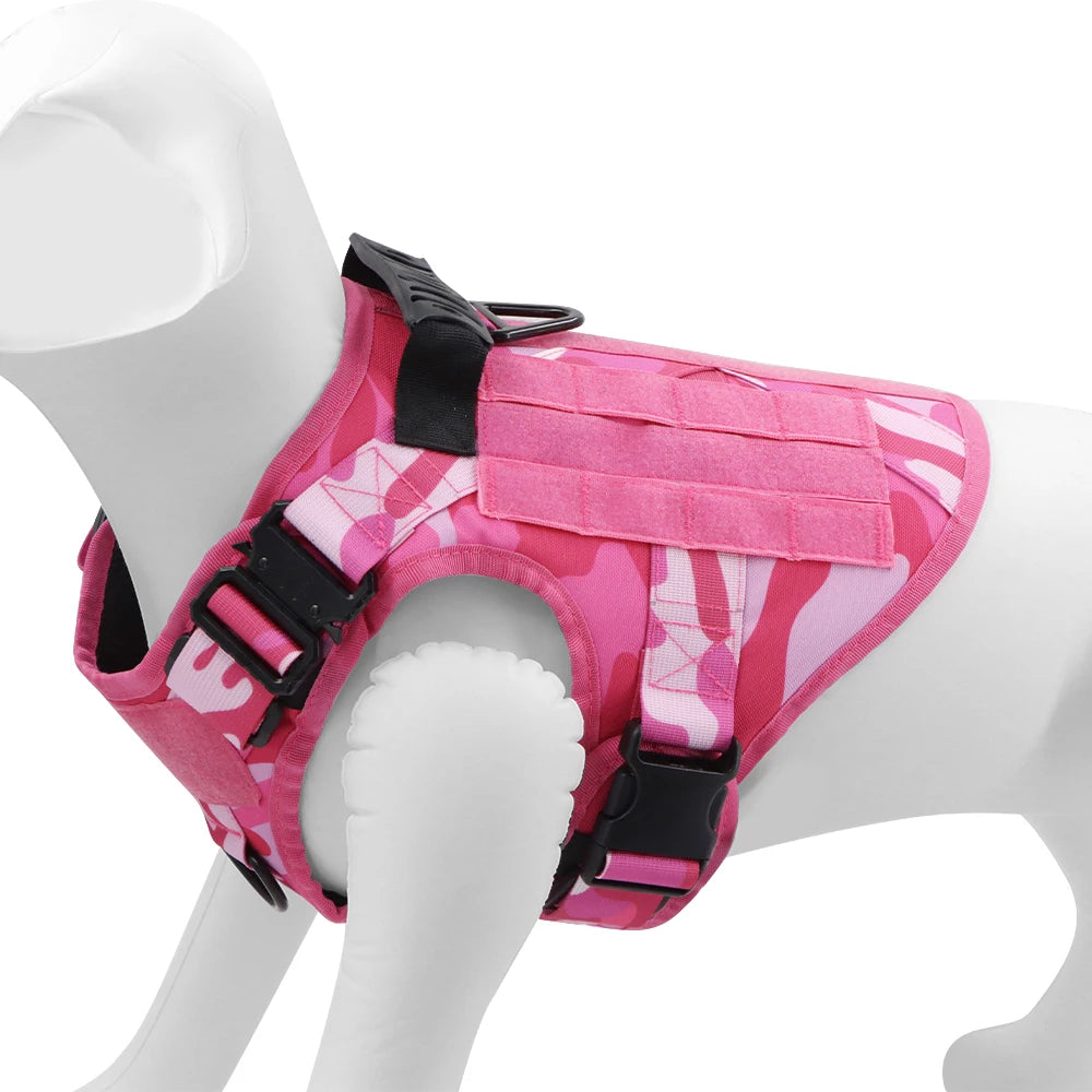 PETRAVEL Military Camouflage Dog Harness Adjustable Tactical Vest