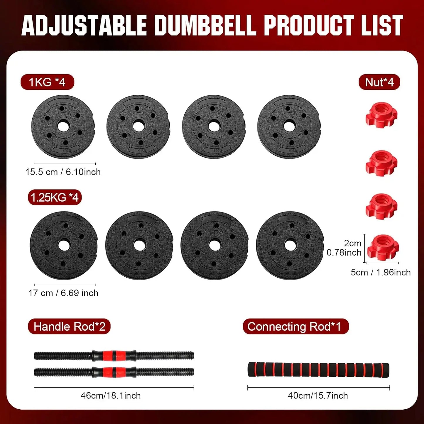2 In 1 Adjustable Dumbbell Barbell Set For Home Exercise