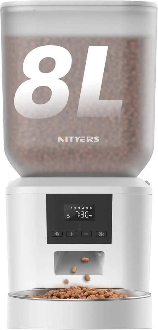 Automatic Pet Feeder With LCD Screen Timed Feeding 6 Meals