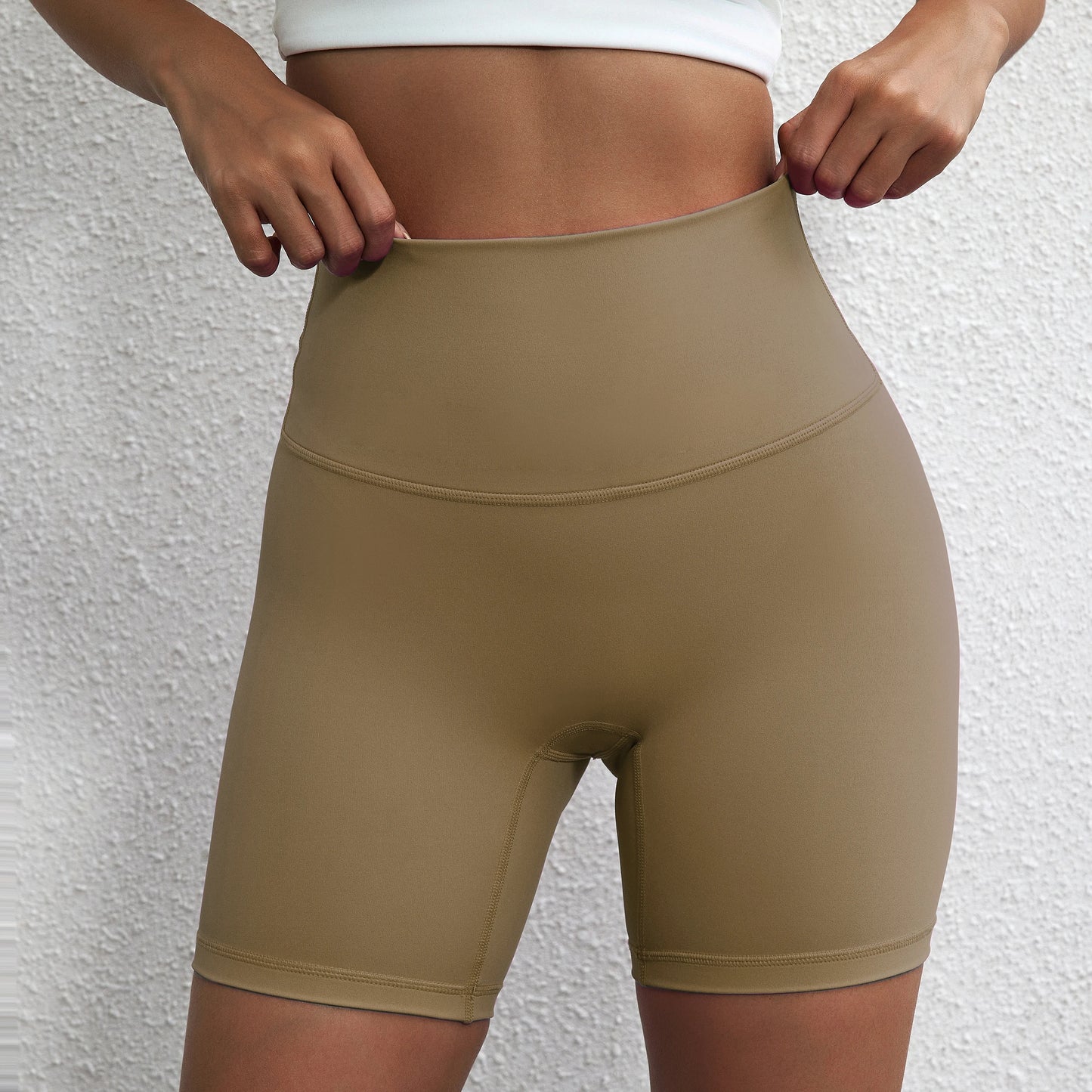 Women High Waist Yoga Shorts With Pocket For Fitness Training