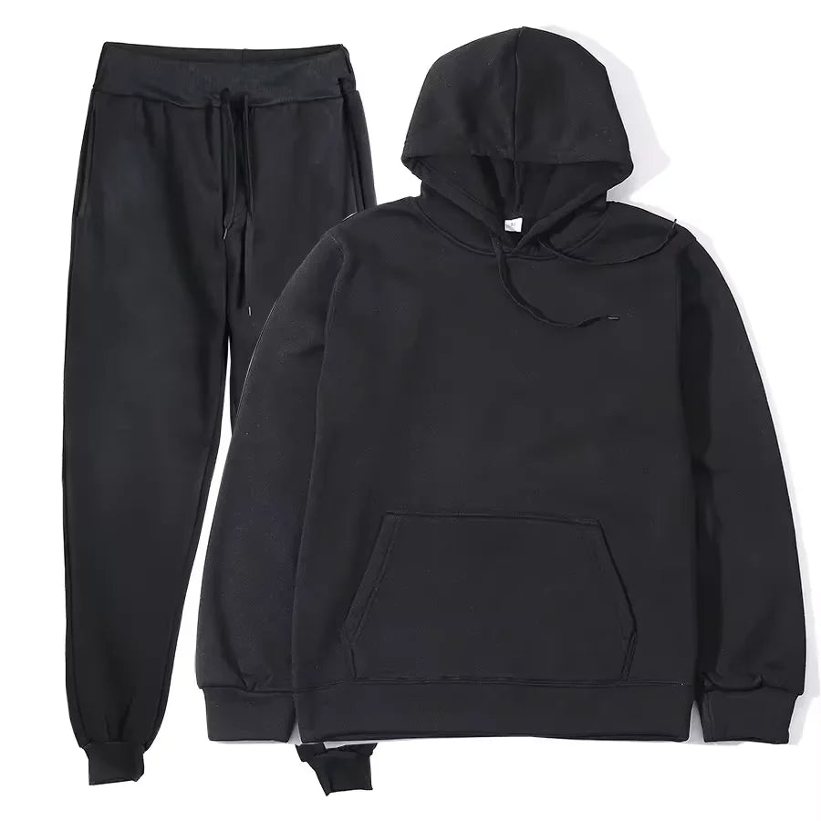 Winter Women Tracksuit Two Piece Set Oversized Hoodie Sweatpants