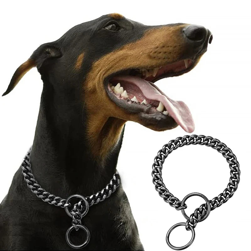 Livepetsme Stainless Steel Chain Collar for Dogs Training and Walking