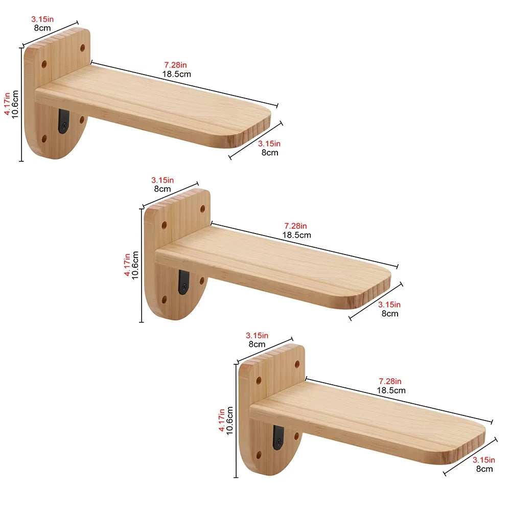 Wall Mounted Cat Bridge With Sisal Rope For Indoor Cats Pine Wood