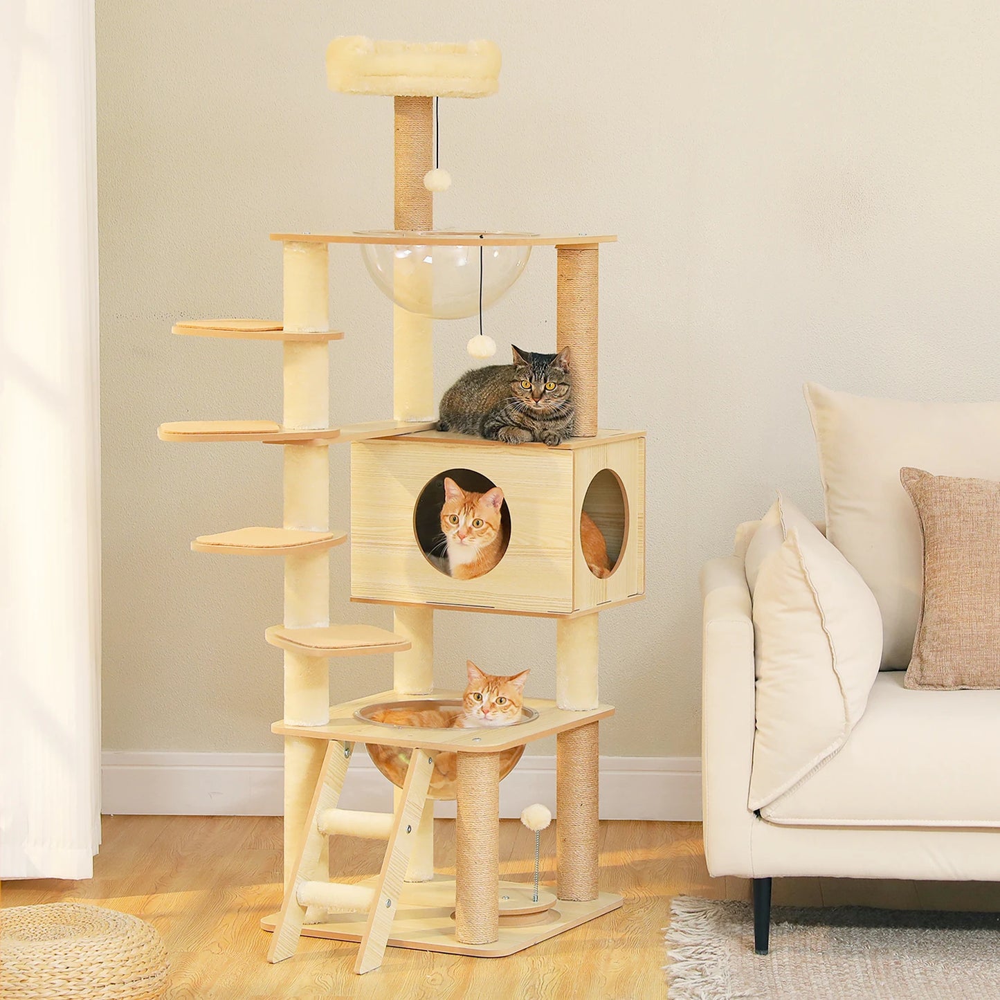 PAWZ Ro Multi Level Indoor Cat Tree With Scratching Posts