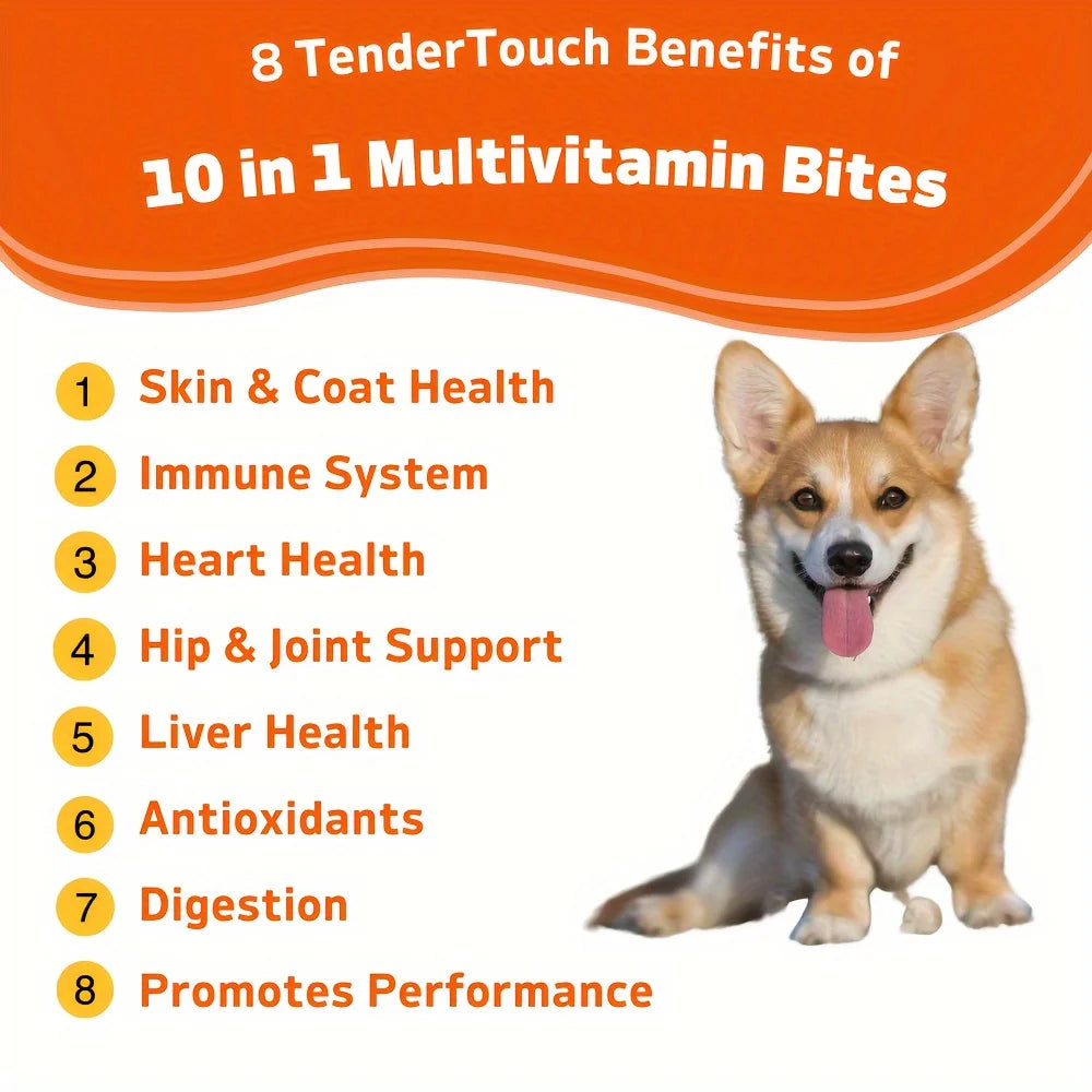 TenderTouch Multivitamin Dog Supplement With Digestive Enzymes Grain Free