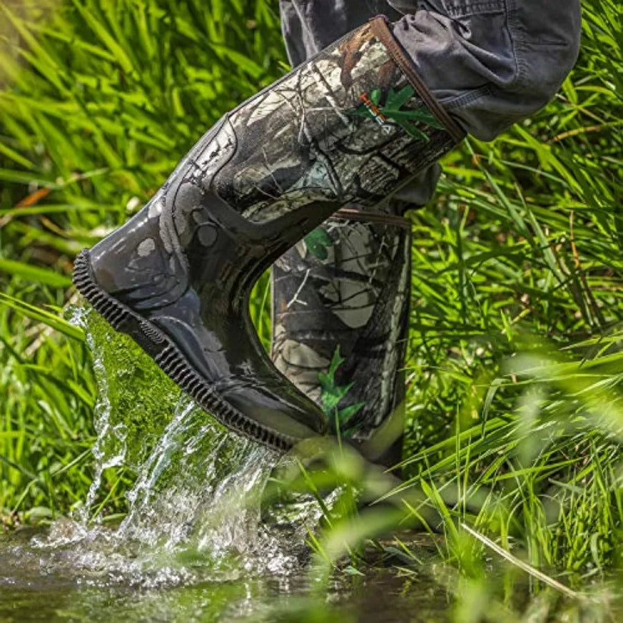 Waterproof Neoprene Mens Rain Boots For Outdoor Mud Fishing Hunting