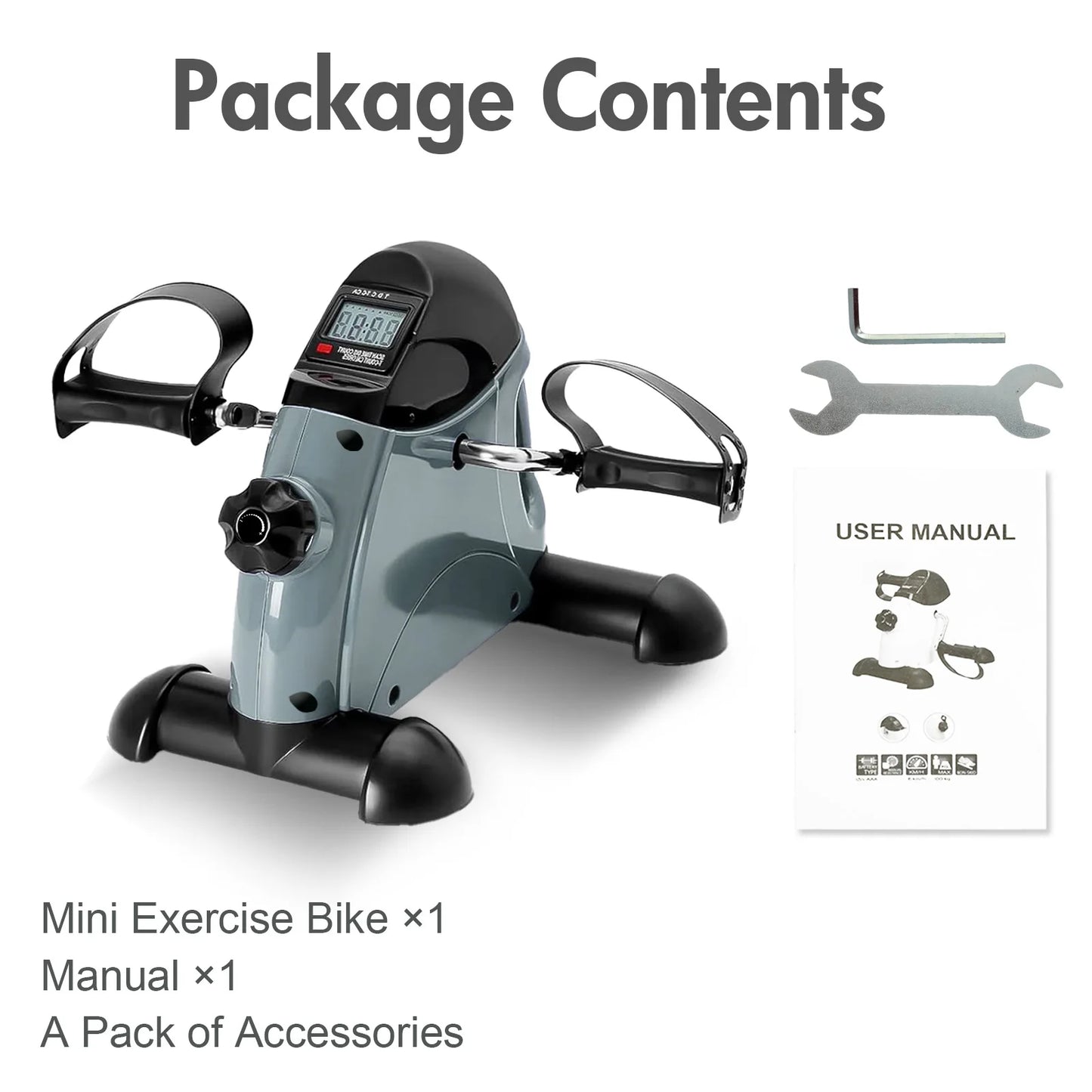 Under Desk Pedal Exerciser Motorized With LCD Display For Leg Arm Knee
