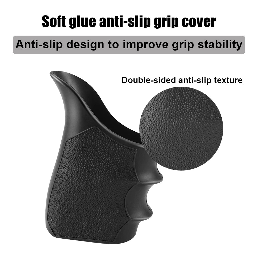 Tactical Rubber Grip Sleeve For Glock 17 19 Anti Slip