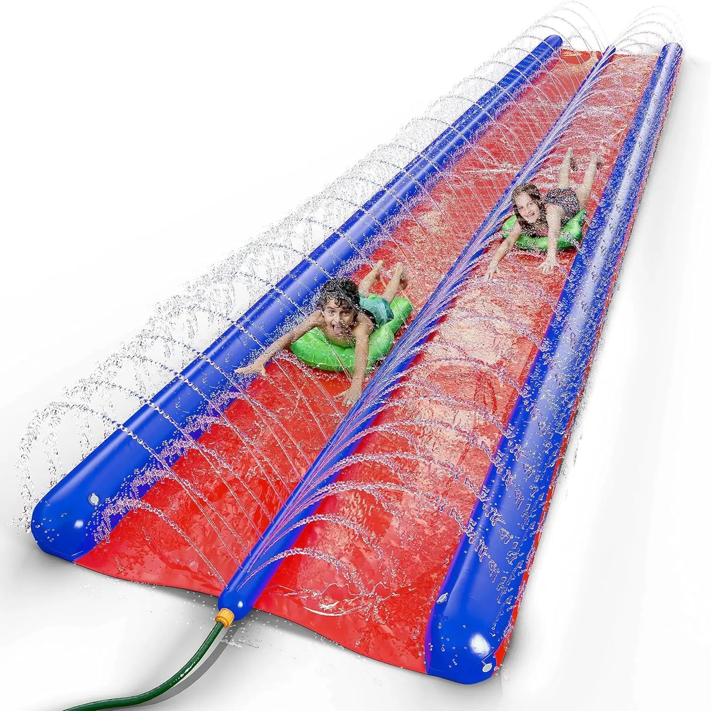 Kids Waterslide With Sprinkler And Inflatable Boards