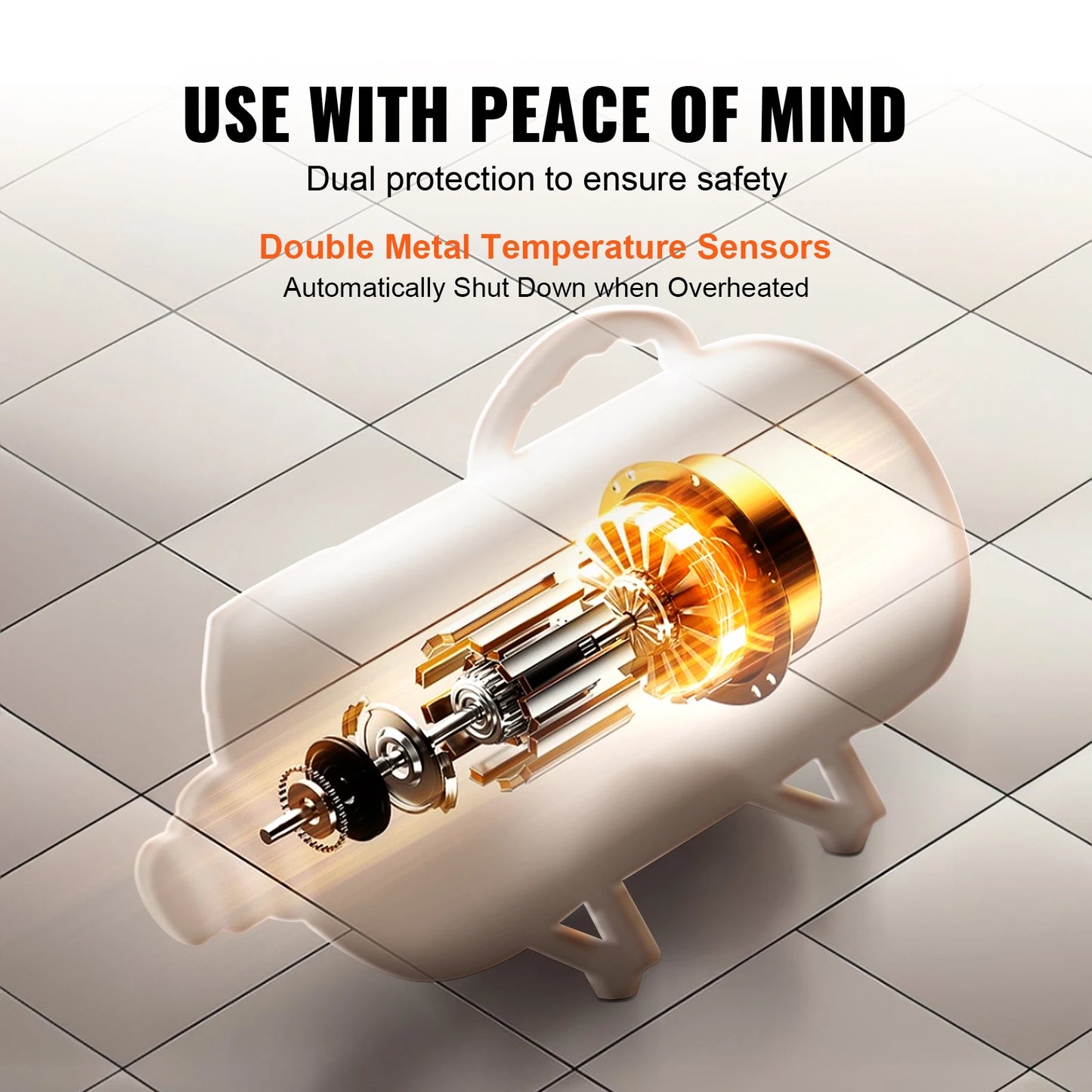 SucceBuy Dog Blow Dryer With Adjustable Speed Temperature Nozzles