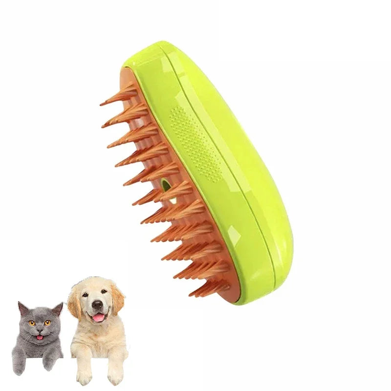 Cat Dog Steamy Brush Electric Sprayer For Pet Grooming Massager